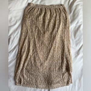 Mango Leopard Print Neutral Tan Skirt